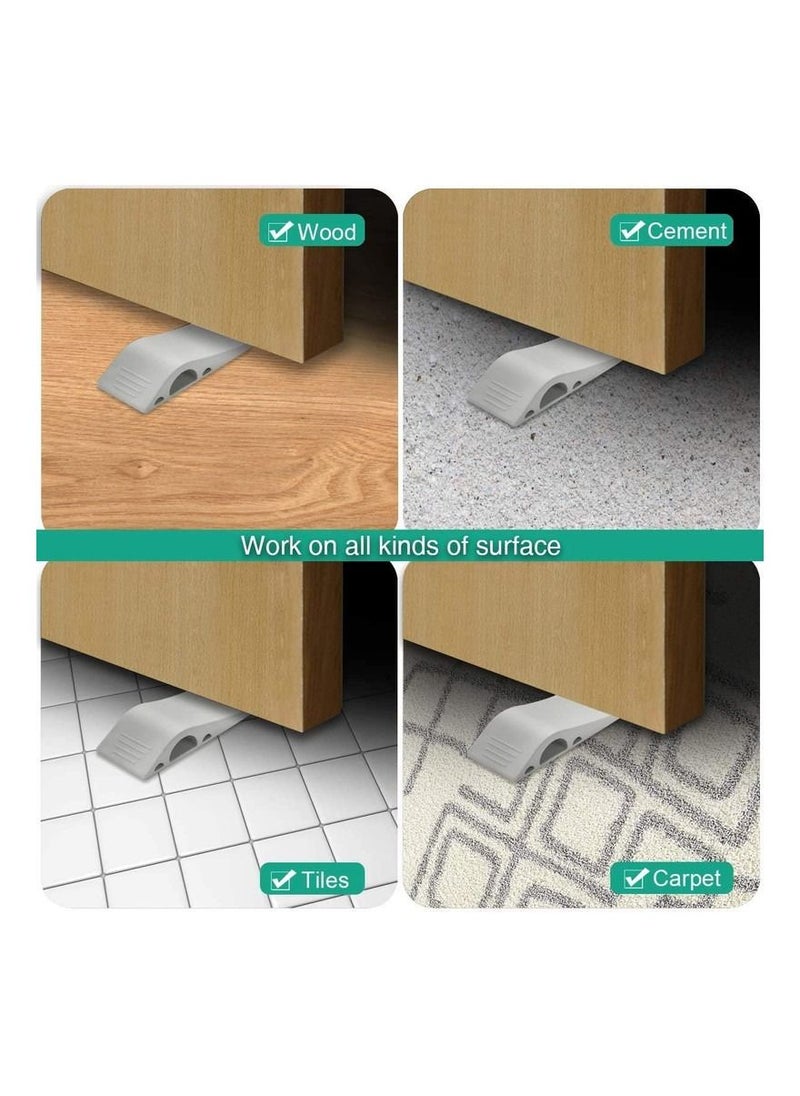 3-Pack Rubber Door Stoppers with Holders