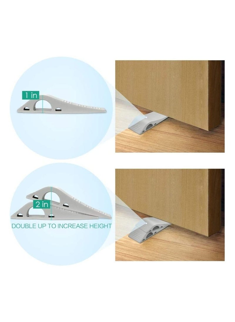 3-Pack Rubber Door Stoppers with Holders