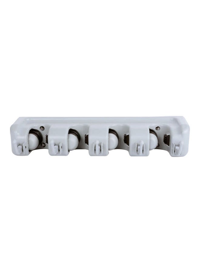 Mop Holder With Hooks Grey 34.30x6.70x8.70cm