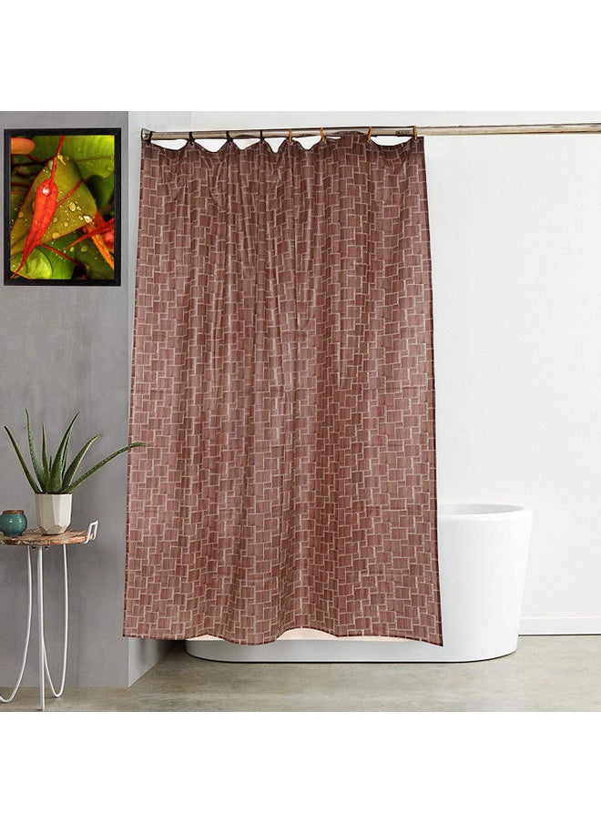 PVC Shower Curtain Brown 54 x 84inch