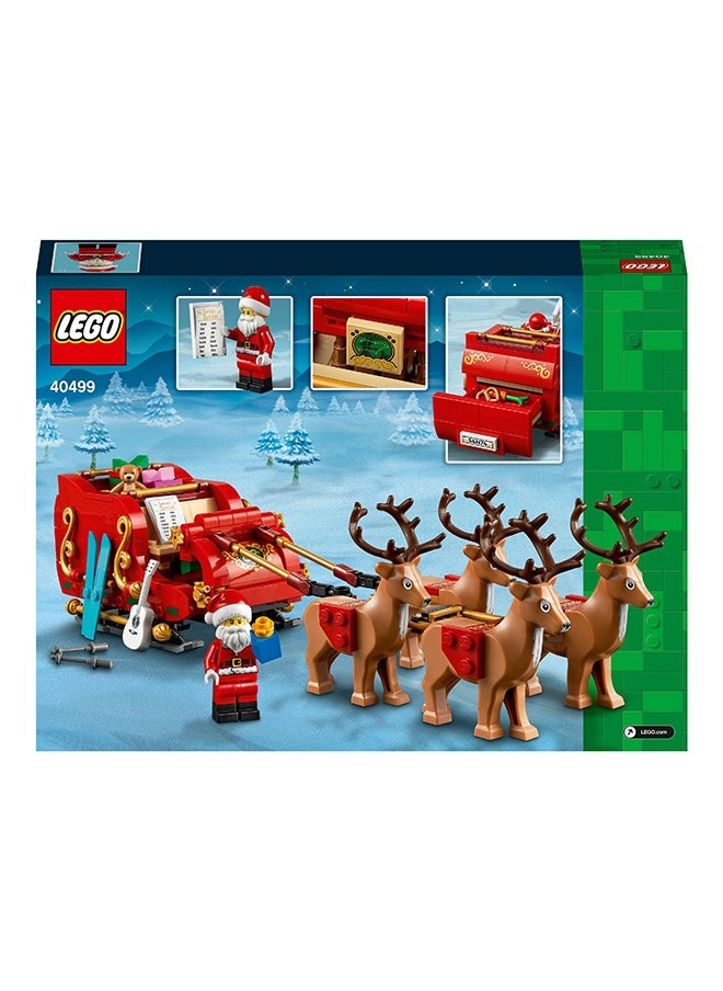 Santa’s Sleigh Set, Iconic Building Toy for Kids with Minifigure, Reindeer Figures and Guitar, Stocking Filler Idea or fun Christmas Decoration, Gift for 9 Plus Year Old Boys and Girls 40499