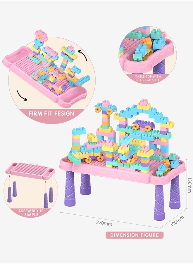 88pcs Building Blocks Set Children's Toys，Kids Activity Table Building Blocks Table Kids Play Table  for Boys Girls age 3+ for Boys Girls Gifts