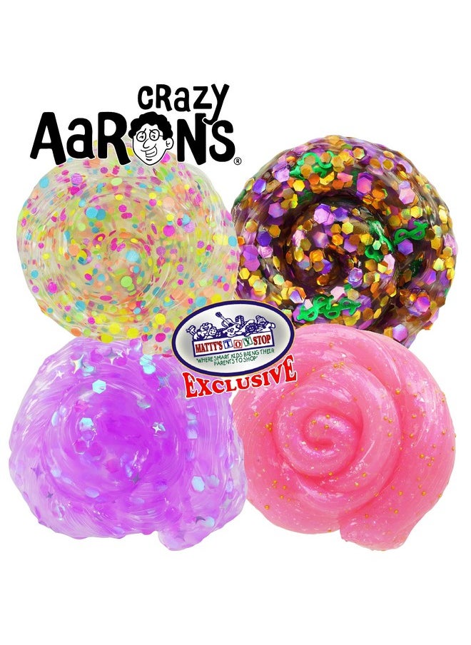 Crazy Aaron'S Putty Mini Tins Funky Fidget, Daydream, Cryptocurrency & Fairy Sprinkles Gift Set Bundle - 4 Pack (13.3G Each)