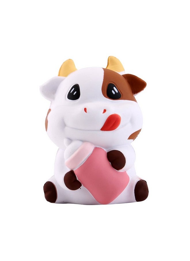 3.1 Inches Squishies Cow Kawaii Milk Bottle Soft Slow Rising Scented Animal Squishies Stress Relief Kid Squeeze Toys