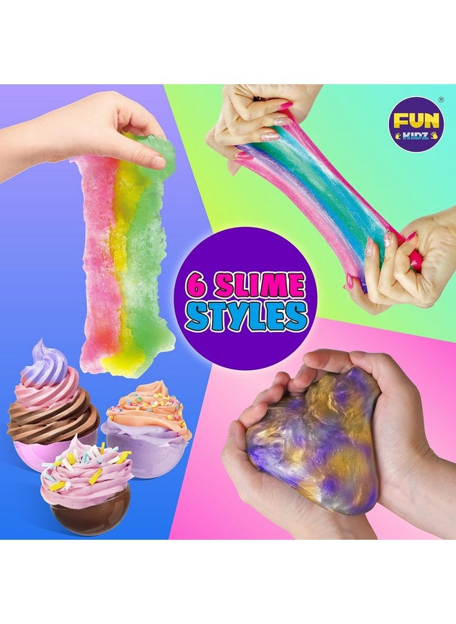 25 Variety Slime Balls Party Favors For Kids, Funkidz Bulk Premade Slime Pack Gift Toys For Girls Boys 6-12 With Galaxy, Butter, Cloud, Unicorn, Mermaid, Glow, Clear Slimes