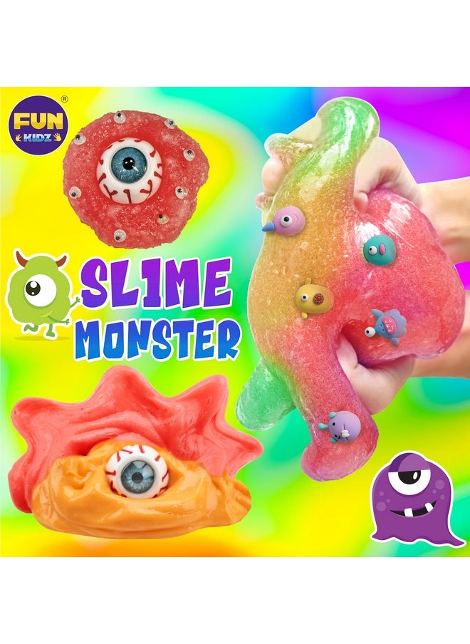 Cute Toy Monster Slime Kit For Girls Ages 6-12, Funkidz Glow In Dark Slime Making Kit For Kids Make Soft Slime Balls With Photochromic Powder Kid Ideal Party Gifts