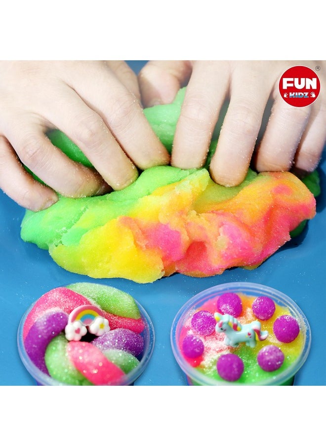 35.16 Fl Oz Cloud Unicorn Slime For Girls 6-8, Funkidz 1040 Ml Rainbow Premade Slime Toy Pack Birthday Party Gifts For Kids