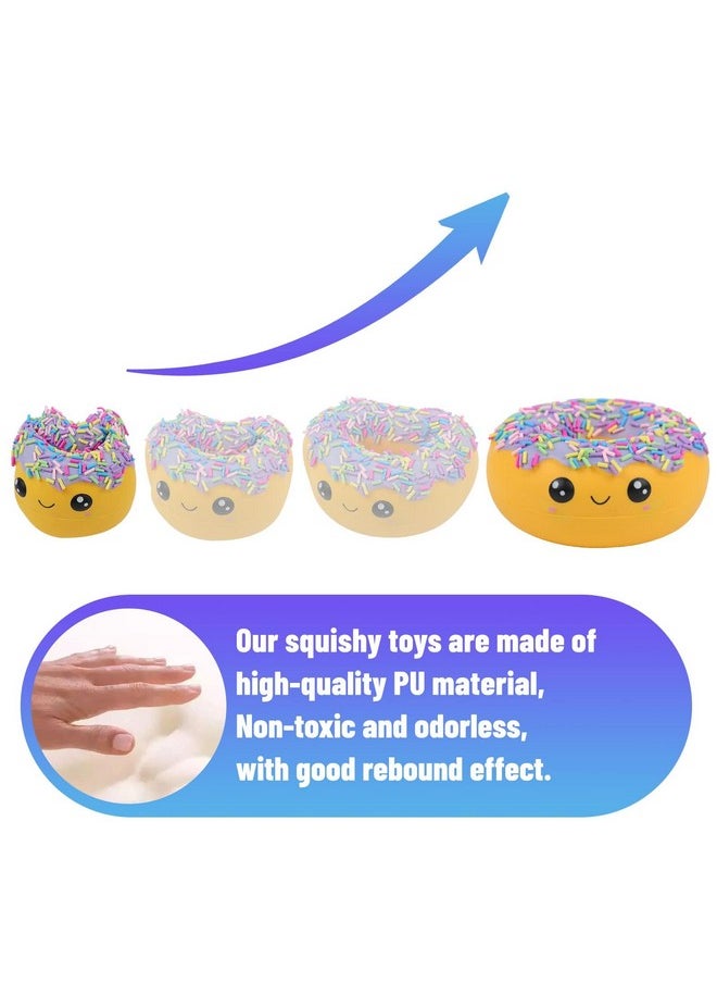 Donut Squishies Slow Rising Squishys Toy For Kids Soft Doughnuts Scented Stress Relief Realistic Cute Squeeze Squish Toy