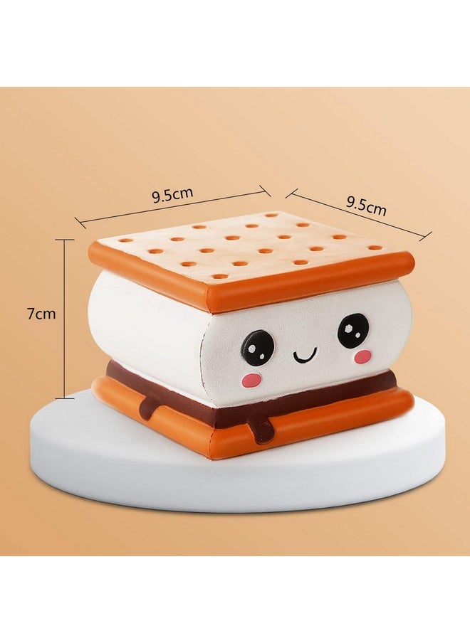 Squishies Smore Slow Rising Squishy Toy For Kids Soft Cookies Sandwich Scented Stress Relief Realistic Food Cute Squeeze Squish Toy