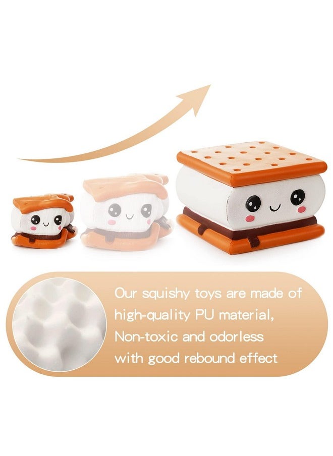 Squishies Smore Slow Rising Squishy Toy For Kids Soft Cookies Sandwich Scented Stress Relief Realistic Food Cute Squeeze Squish Toy