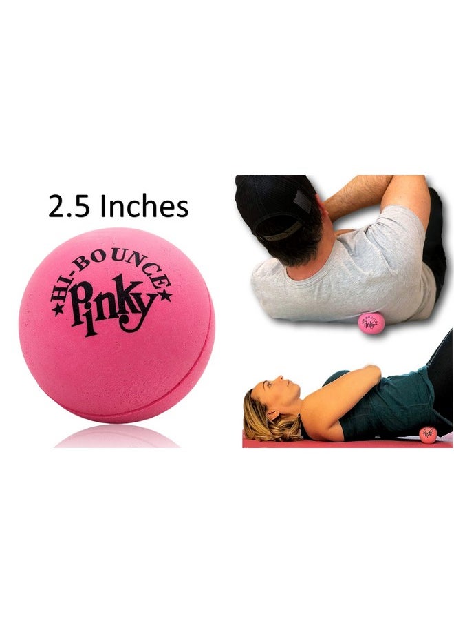 Hi-Bounce Pinky Ball (2 Pack). Rubber Bouncy Balls For Kids. Small Pink Stress Relief Toy. Indoor & Outdoor Sport Party Favors. Bouncing Throwing Play Therapy.976-2