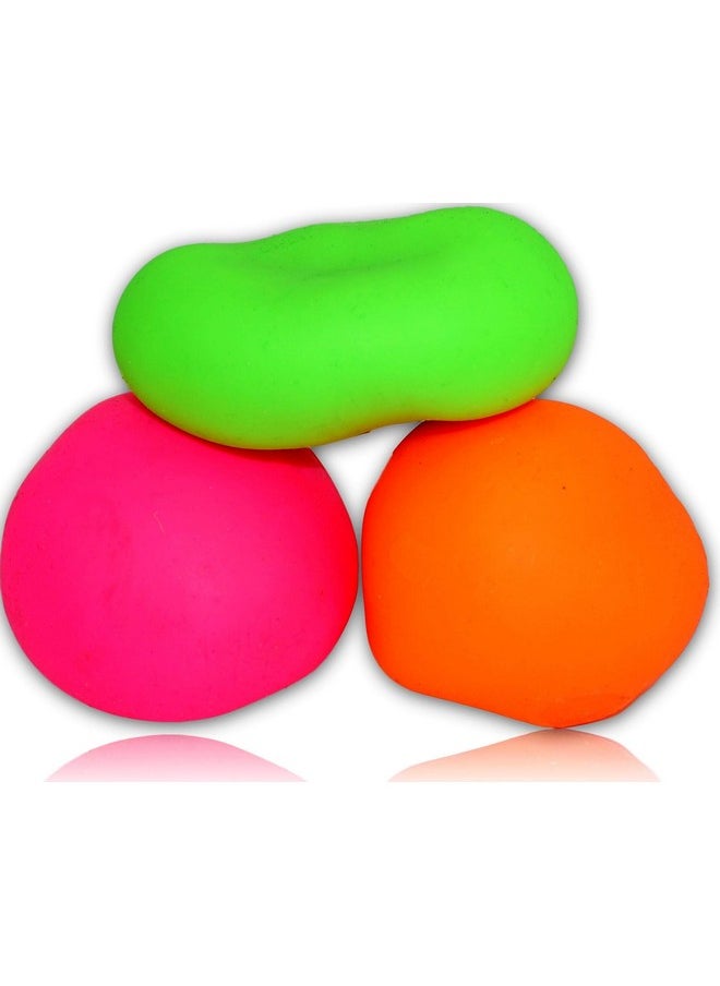 Stretchy Ball (Pack Of 3) The Original Dough Ball Fidget Toy Pack Stretchy Squishy Toys Bouncy Ball Set For Kids And Adults Soft Bounce Stress Ball Therapy Ball Doh Pull And Stretch 401-3C