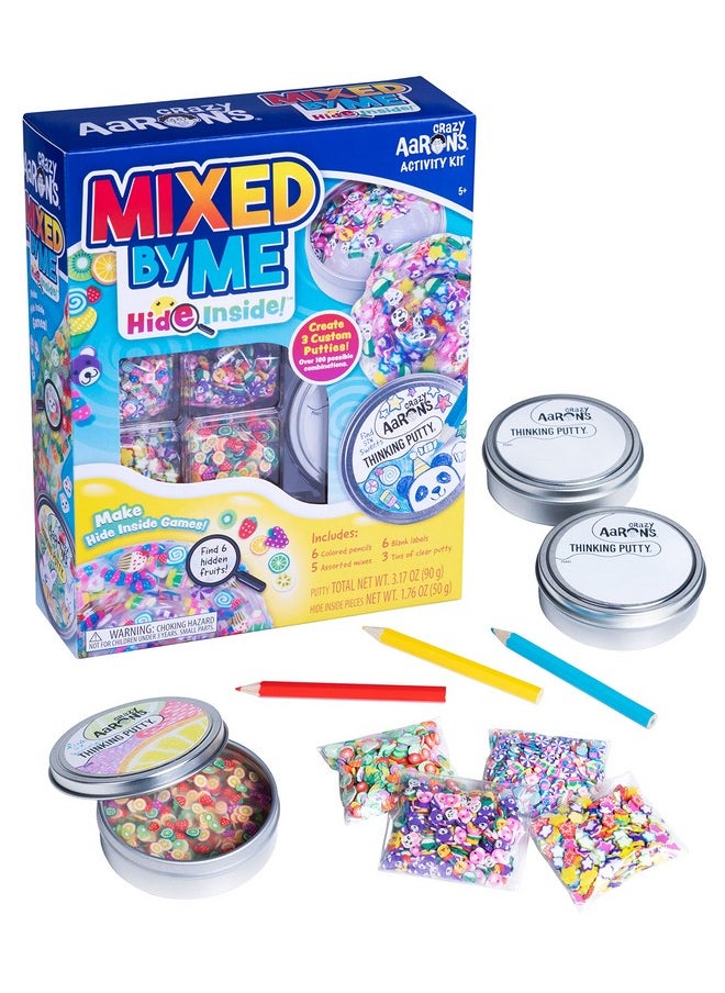 Crazy Aaron’S Thinking Putty Hide Inside! Mixed By Me Kit - Create, Mix, Mold, Fun Activity Set, Mix-In Pieces, Sensory Putty, Fidget, Never Dries Out, Non-Toxic, Crazy Aarons Putty Kids Ages 5+