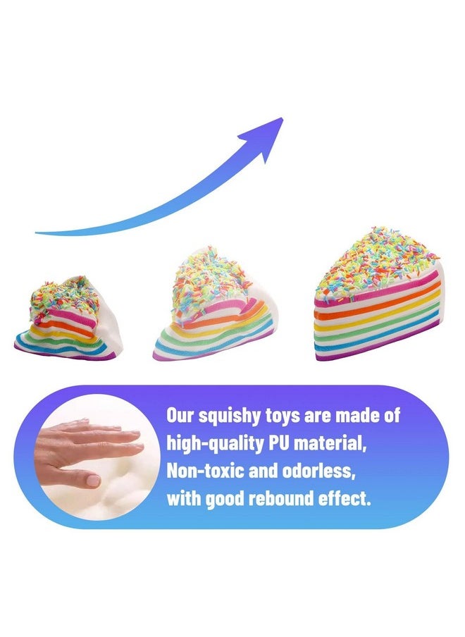 5.8 Inches Squishies Cake Rainbow Jumbo Slow Rising Kawaii Scented Cheese Squishies Valentines Day Stress Relief Kid'S Toys