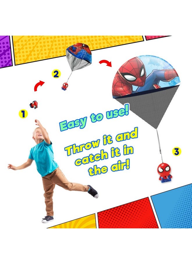 Marvel Avengers & Spiderman Parachute Toy Squishy Foam Ball Figure (3 Units Assorted) Superhero Stress Ball Toys For Kids & Adults. Fidget Toy Relief Slow Rise Squeeze Fidget Toys. Abc-6829-3S