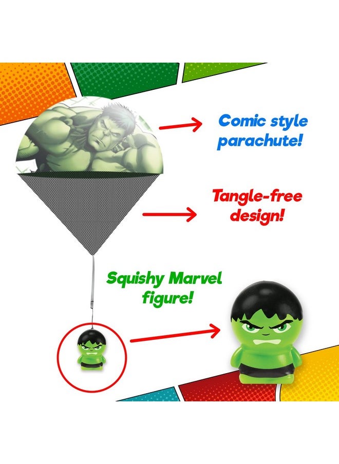 Marvel Avengers & Spiderman Parachute Toy Squishy Foam Ball Figure (3 Units Assorted) Superhero Stress Ball Toys For Kids & Adults. Fidget Toy Relief Slow Rise Squeeze Fidget Toys. Abc-6829-3S