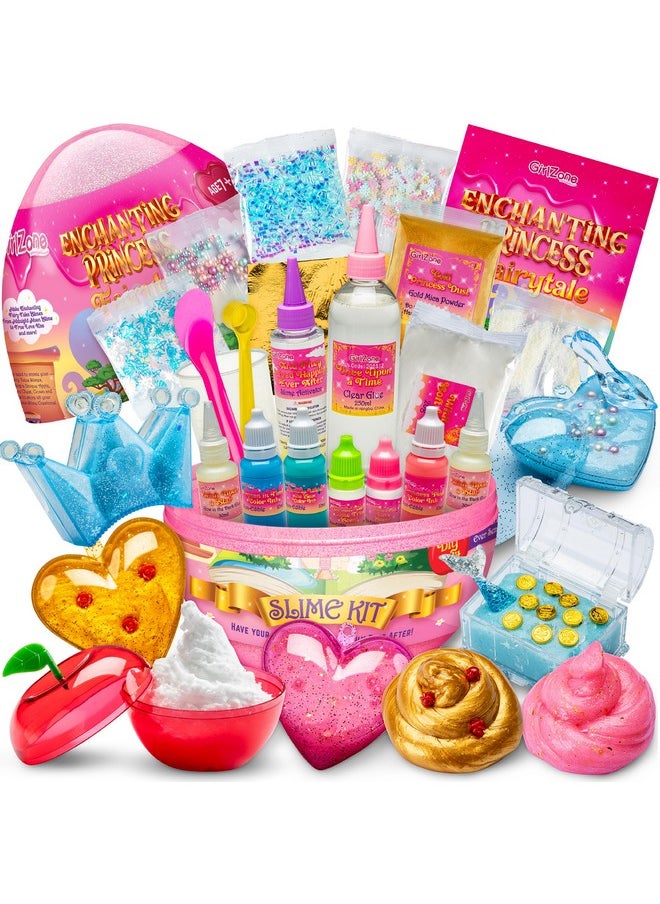 Enchanting Princess Fairytale Diy Slime Kit, Slime Kit For Girls Ages 8-12 With 42 Pieces To Make Princess Slime For Kids & Slime For Girls, Ideal Thanksgiving Gift For Kids