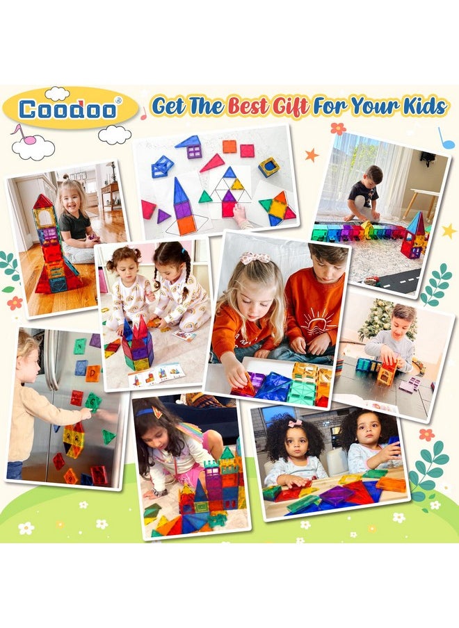 60 Pcs Magnetic Building Tiles Kids Toys Stem Magnetic Blocks Sensory Toys Kids Games Magnet Building Toys For Boys And Girls Aged 3+, Kids Brain Development Preschool Kindergarten Toddler Toys