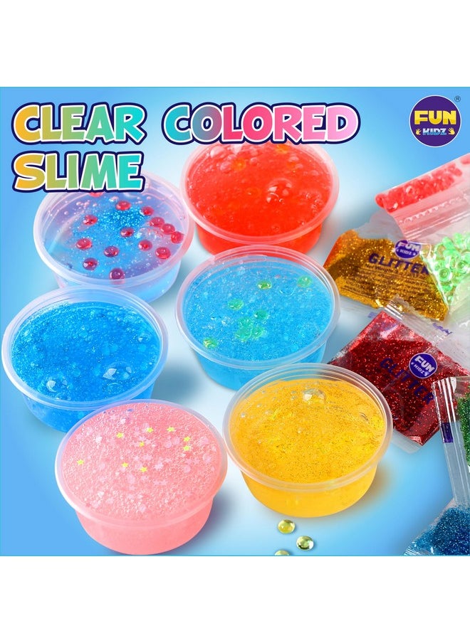 35.16 Fl Oz Clear Slime For Kids 6-12, Funkidz 4 Pack Huge 1040 Ml Glassy Slime Pack Toy Premade Water Crystal Slime Kit For Girls Boys Party Gift