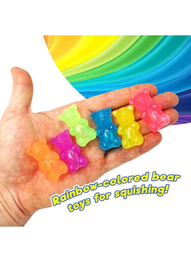 Mini Gummi Bears Pencil Toppers For Kids (1 Pack, 6 Bears Each) Mochi Squishy Toys. Stress Relief Fidget Toys. Bulk Party Favors & Cool School Supplies. 4530-1S