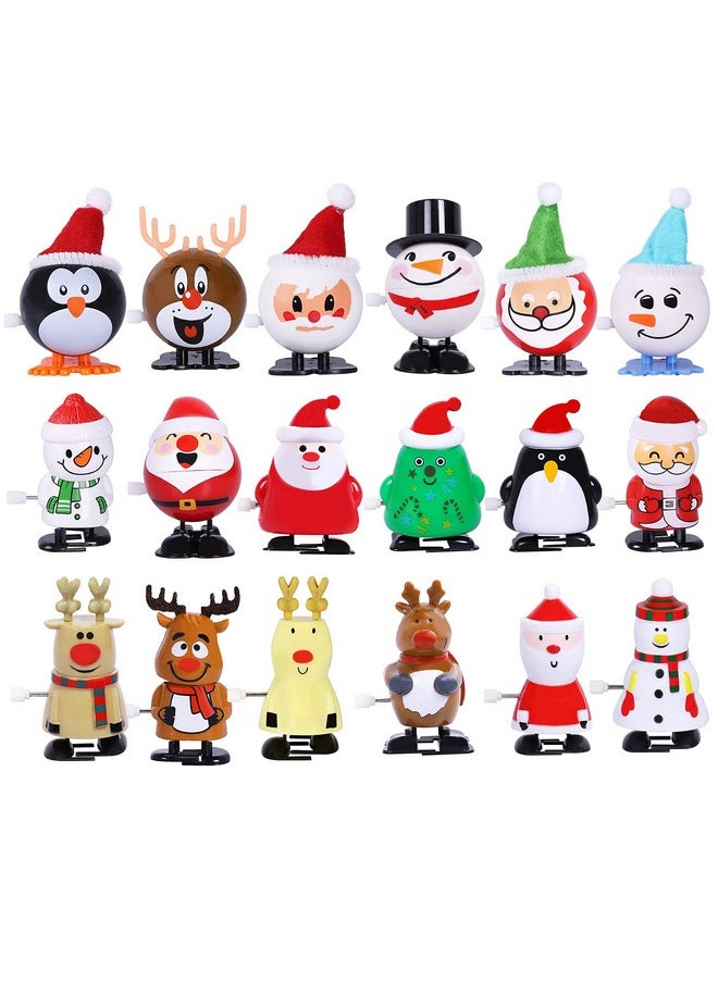 18Pcs Christmas Stocking Stuffers Wind Up Toys Assortment For Christmas Party Favors Goody Bag Filler(Christmas)