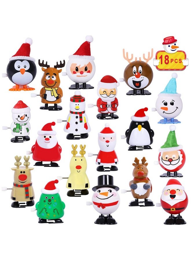 18Pcs Christmas Stocking Stuffers Wind Up Toys Assortment For Christmas Party Favors Goody Bag Filler(Christmas)
