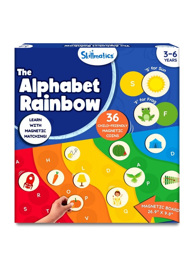 Magnetic Matching Activity - The Alphabet Rainbow, Preschool Learning Toy & Game For Kids, 35+ Magnetic Pieces, Gifts For Girls & Boys Ages 3, 4, 5, 6