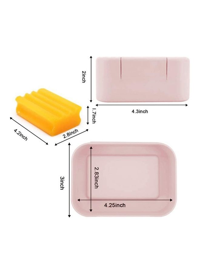 Soap Case Container Pink 4.25inch