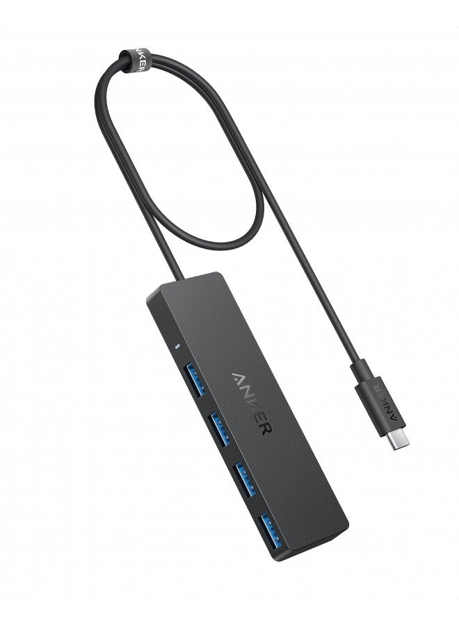 Anker USB C Hub, 4 Ports USB 3.0 Hub with 5Gbps Data Transfer, 2ft Extended Cable [Charging Not Supported], USB C Splitter for Type C MacBook, Mac Pro, iMac, Surface, XPS, Flash Drive, Mobile HDD