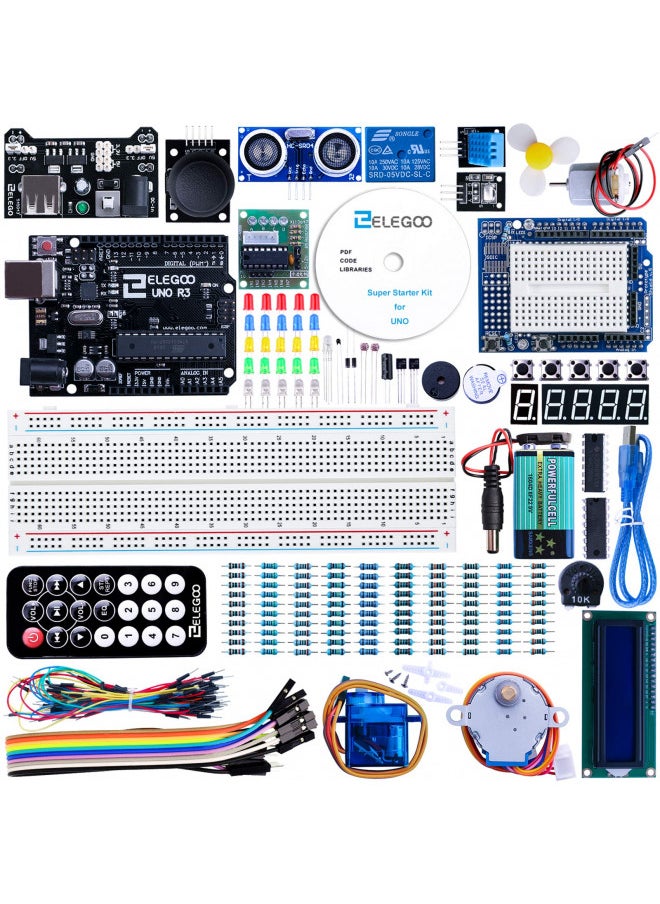 ELEGOO UNO Project Super Starter Kit with Tutorial and UNO R3 Compatible with Arduino IDE