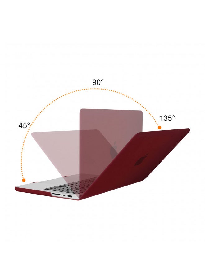 MOSISO Compatible with MacBook Pro 14 inch Case 2024 2023 2022 2021 Release M3 A2918 A2992 M2 A2779 M1 A2442 Pro Max, Plastic Hard Shell&Keyboard Cover&Screen Protector&Storage Bag, Marsala Red