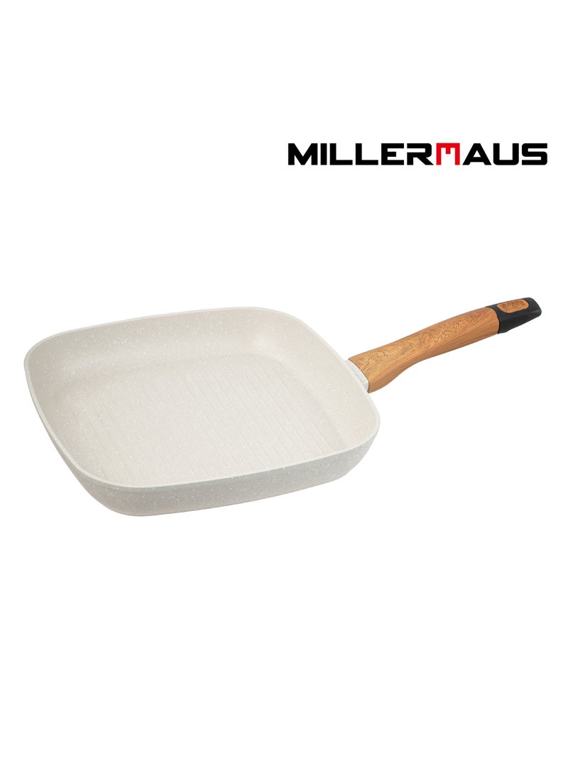 Millerhaus Natural Grill Pan 28cm Forged Aluminium