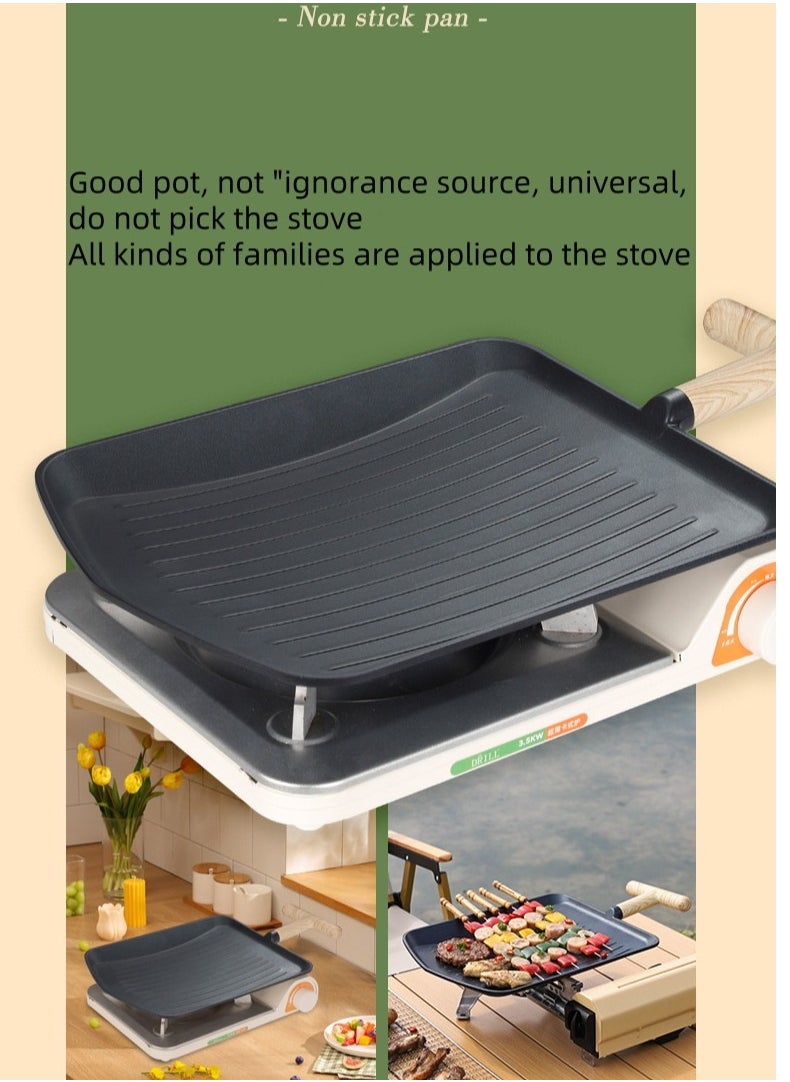 Outdoor Wild Camp Travel With Non -Stick Baking Tray Portable Picnic Barbecue Baking Sheet Camping Utensils