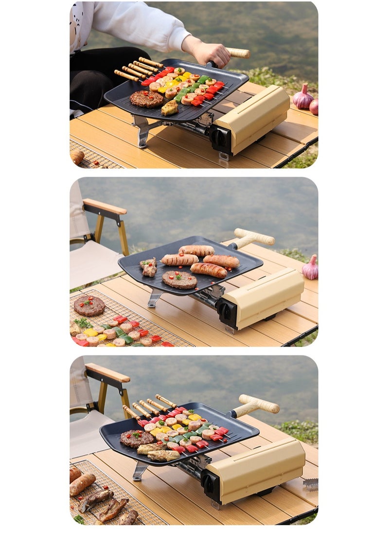 Outdoor Wild Camp Travel With Non -Stick Baking Tray Portable Picnic Barbecue Baking Sheet Camping Utensils