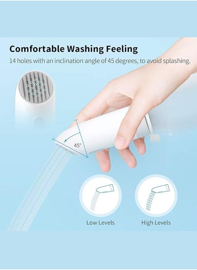 Portable Electric Bidet with 400ml water bottle- Premium Travel Shattaf, Handheld Sprayer for Personal Hygiene - Ideal for Home, Office & Outdoor Use