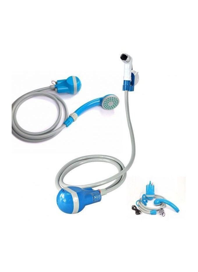 “Camping Shower, Shower Head Holder Blue, Portable Shower Electric Shower Camping Shower With Shower Head Shut Off Valve, Shower Head Blue, Handheld Electric Shower “