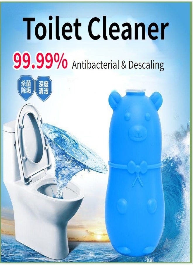 Toilet Auto Cleaner Blue Bear, Automatic Disinfectant Toilet Flush Liquid ,Cartoon Shaped Blue Bear Toilet Tank (Pack Of 1)