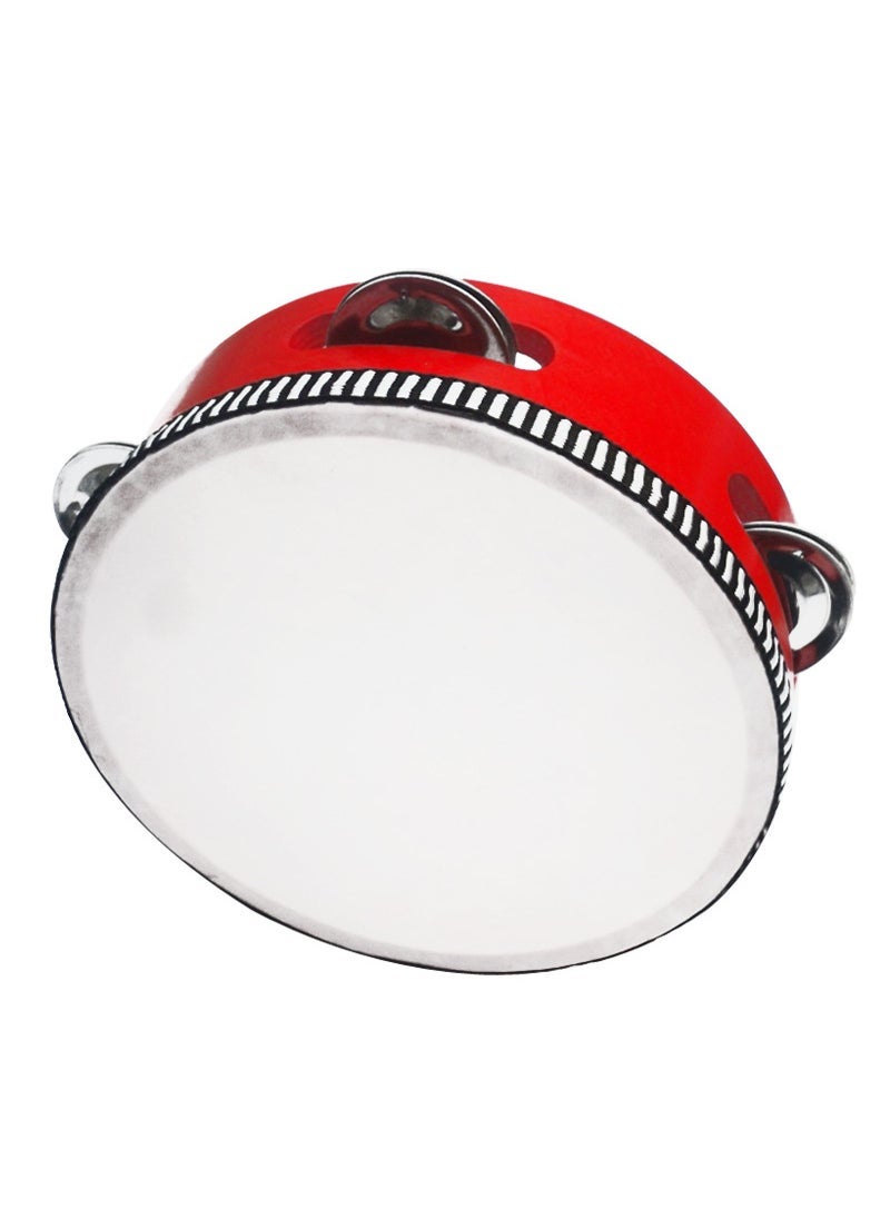 Orff percussion tambourine childrens tambourine dance hand clap drum tambourine tambourine kindergarten tambourine 6 inch 8 inch 7 inch red tambourine