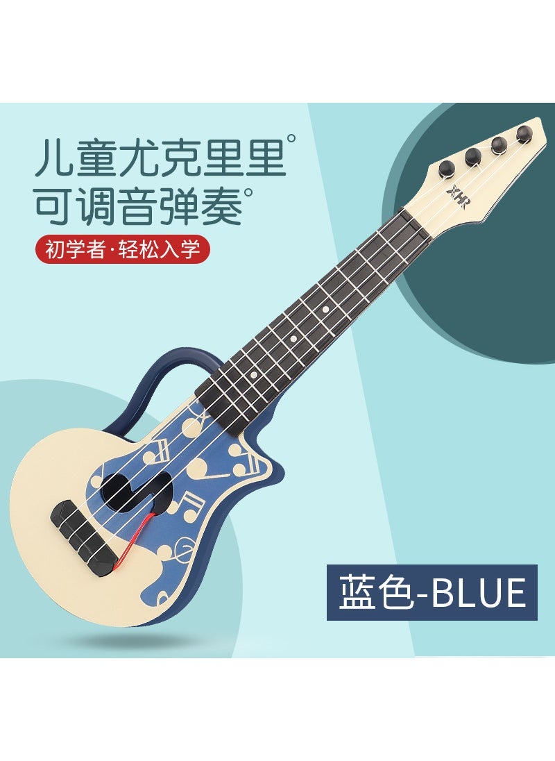 Kids Playable Ukulele Guitar Toy [45cm] blue hand can play ukulele