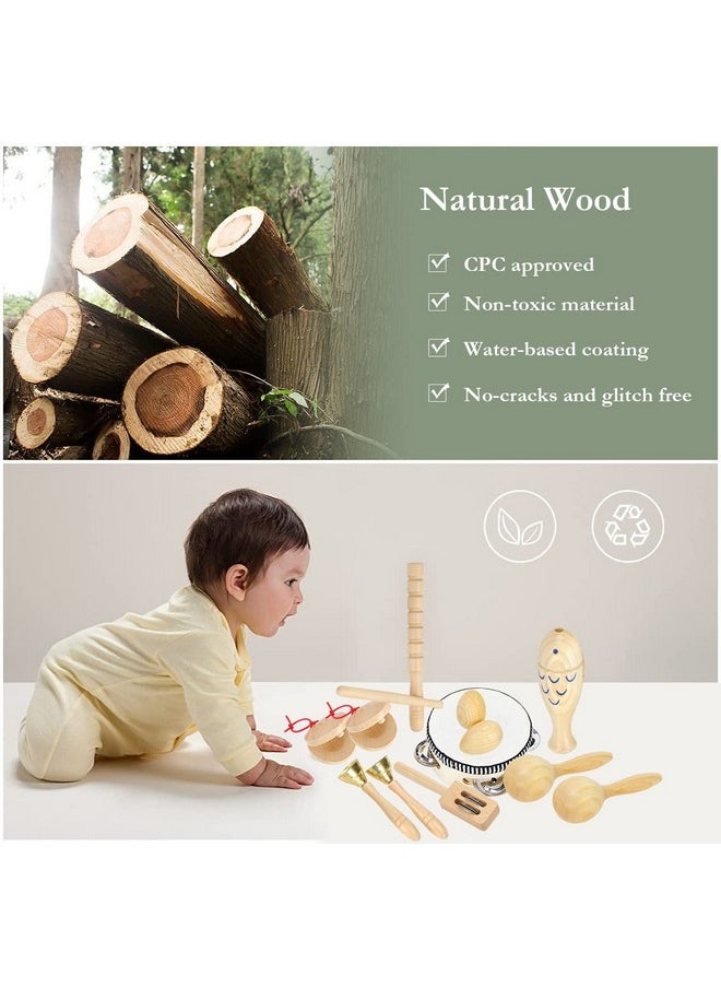Musical Instruments For Toddlers 1-3, Wooden Percussion Kids Instruments, Musical Toys For Kids, Baby Musical Instruments For Boys Girls Birthday Gifts With Storage Bag