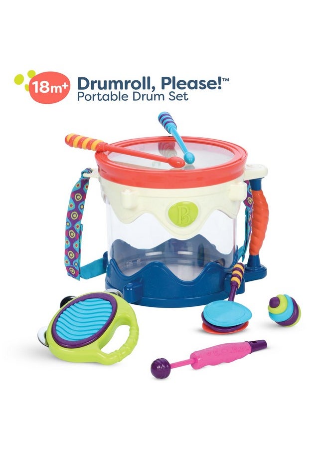 - Muscical Drum- 7 Instruments Toy Drum Kit- Drumroll Please- Musical Toys For Kids 18 Months + (7-Pcs)