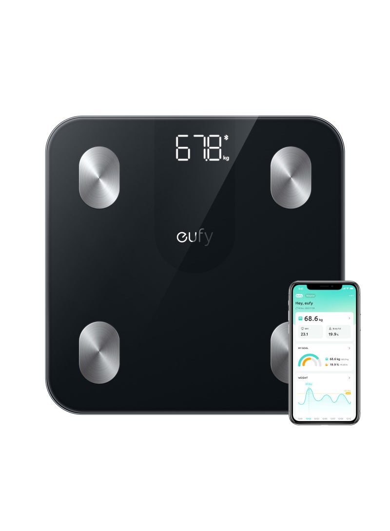 Smart Scale A1 With Blutooth, 12 Measurements, Weight/Body Fat/Bmi- T9120k11 Black