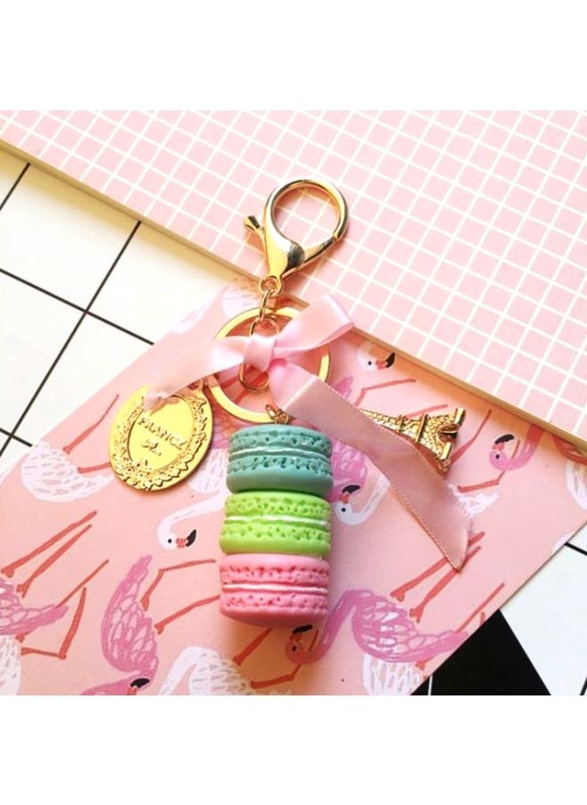 Lovely Macarons Key Chain Tassel Type Ring Bag Car Pendant Gold/Pink/Green