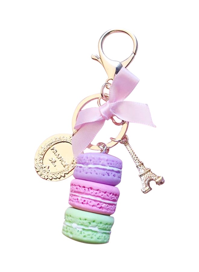 Lovely Macarons Key Chain Tassel Type Ring Bag Car Pendant Pink/Green/Yellow