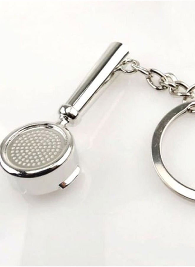 Zinc Alloy Coffee  Keychain Keyring Metal Key Rings Decoration Silver