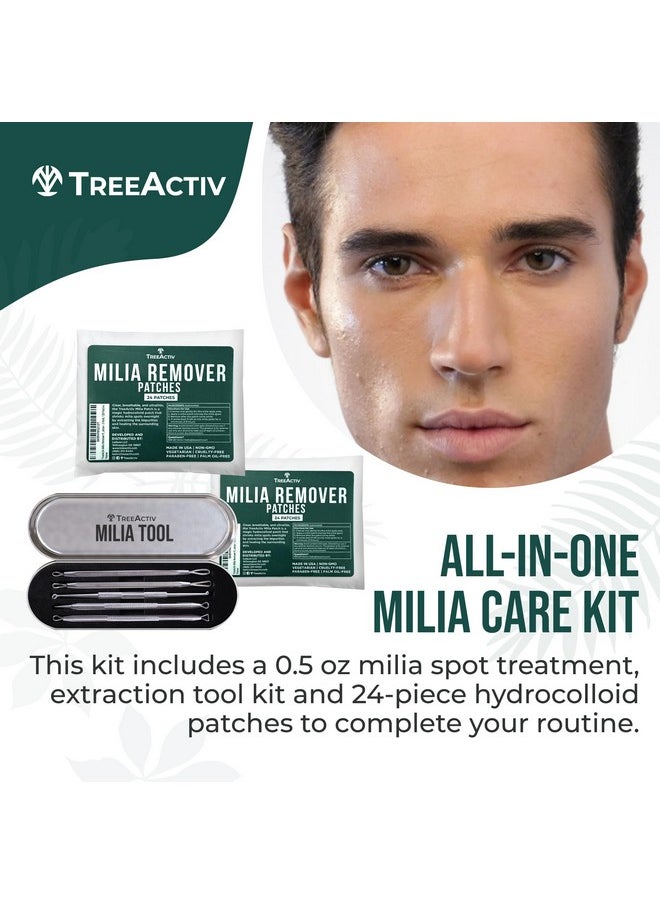 Milia Spot Treatment 3 Items Tool Kit, Pure Eye Milia Remover Treatment, Includes 0.5Oz Overnight Milia Remover Cream With Bentonite Clay And Aloe Vera, Milia Extractor Tool Kit Acne Treat