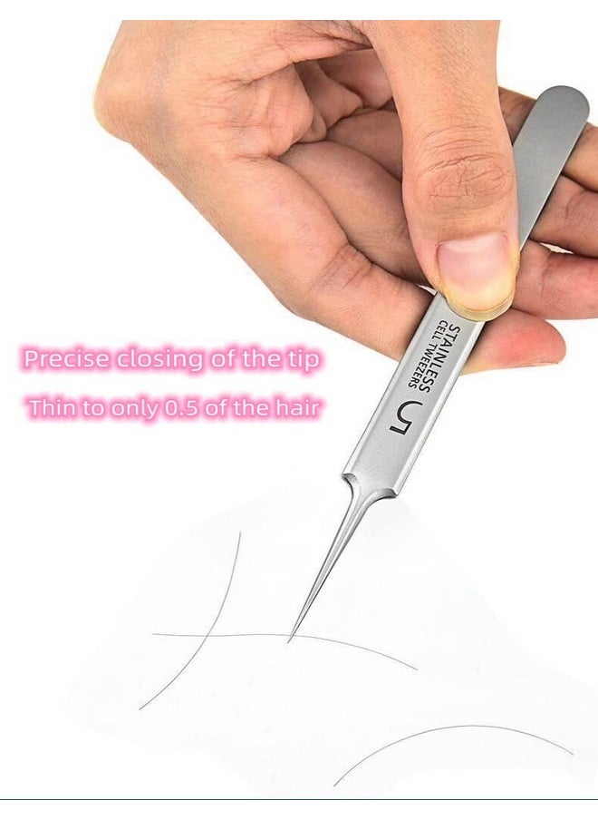 Professional Facial Blackhead Remover Tweezers,Extractor Acne Removal Kit Pimple Popper Tool, Clip For Whiteheads, Acne Clip, Ingrown Hairs Tweezers, Blackheads Remover Extractor, Stainless Steel