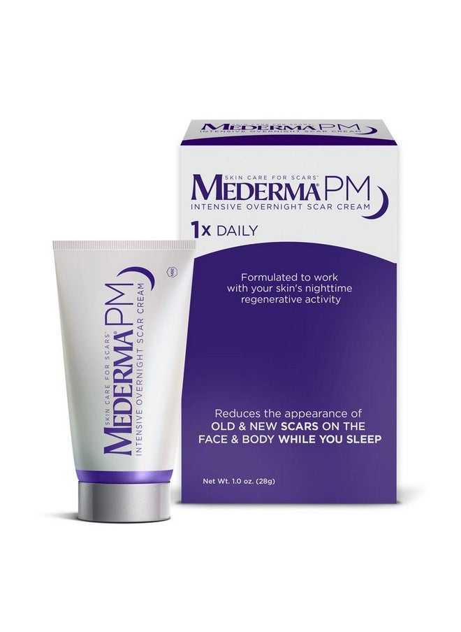 Pm Intensive Overnight Scar Cream - Works With Skin'S Nighttime Regenerative Activity - Once-Nightly Application Is Clinically Shown To Make Scars Smaller & Less Visible - 1 Ounce, Beige (302591302106)