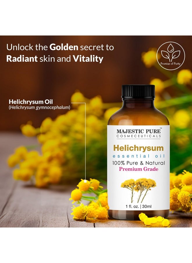 Helichrysum Essential Oil | 100% Pure And Natural Helichrysum Oil | Premium Grade Essential Oils For Hair Care, Home Diffusers, Skin, Aromatherapy, Massage And Humidifiers | 1 Fl Oz