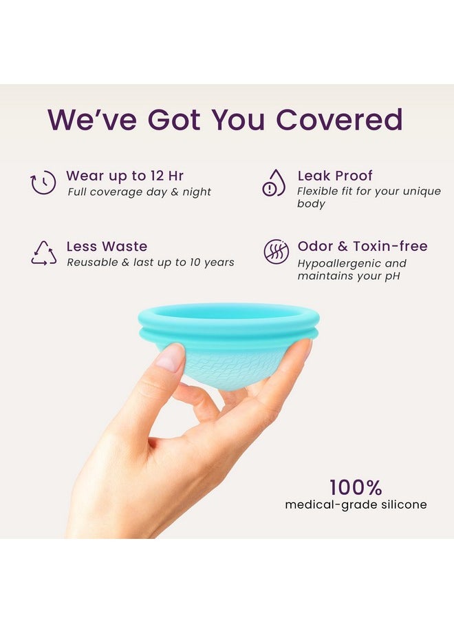 Reusable Period Disc - Soft Period Disc For Women (Small/Large (Teal & Magenta))